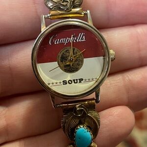 Campbell's Soup Watch Vintage Turquoise